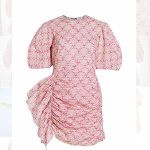 RHODE Pia Printed Ruffled Cotton Minidress
